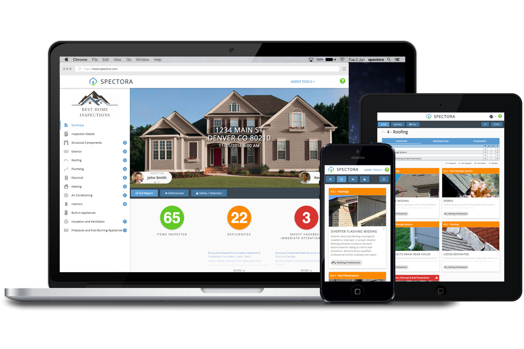 Our Spectora reports can be viewed on any device!
